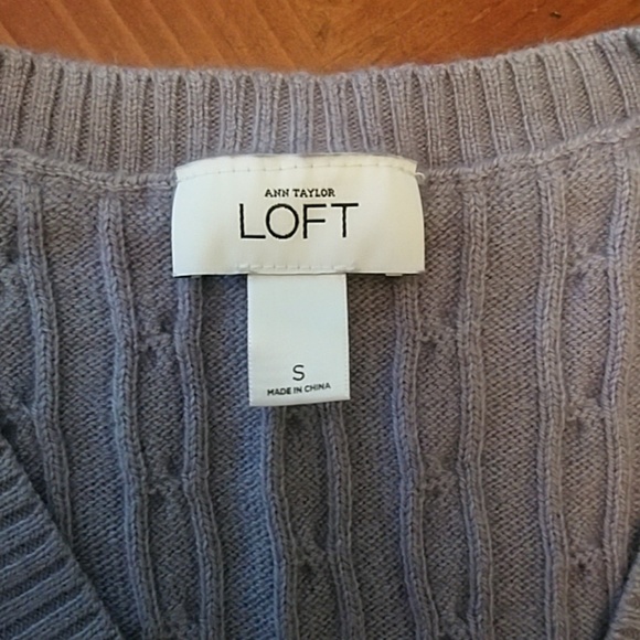 Loft Lilac Purple V Neck Sweater - Picture 3 of 3